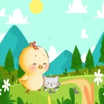 Audio-Cuentos-para-niños-Un-Pollito-Valiente-historias-cortas-en-español