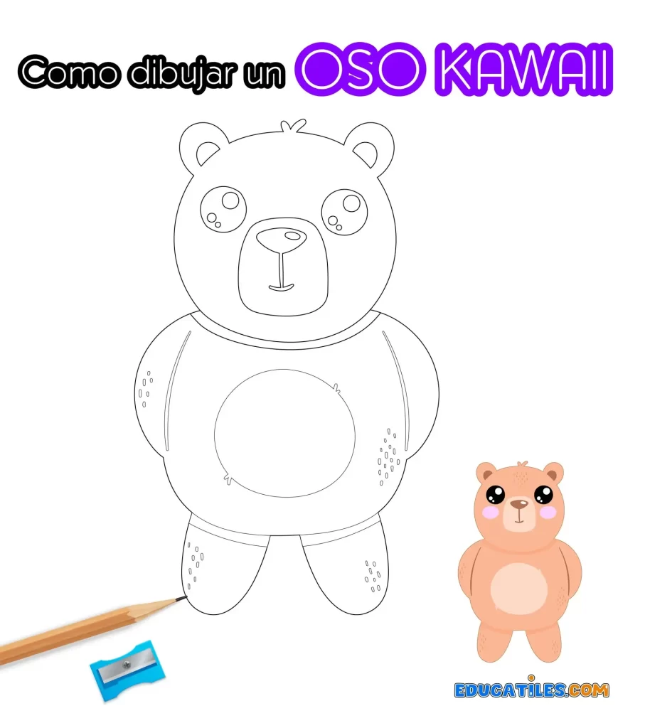 Como dibujar un oso kawaii