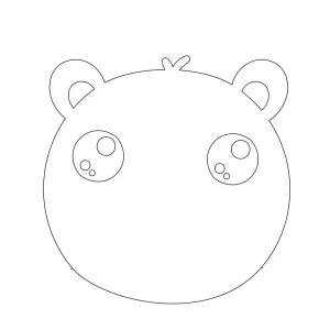 cabeza de oso kawaii