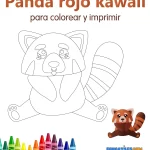 panda rojo kawaii