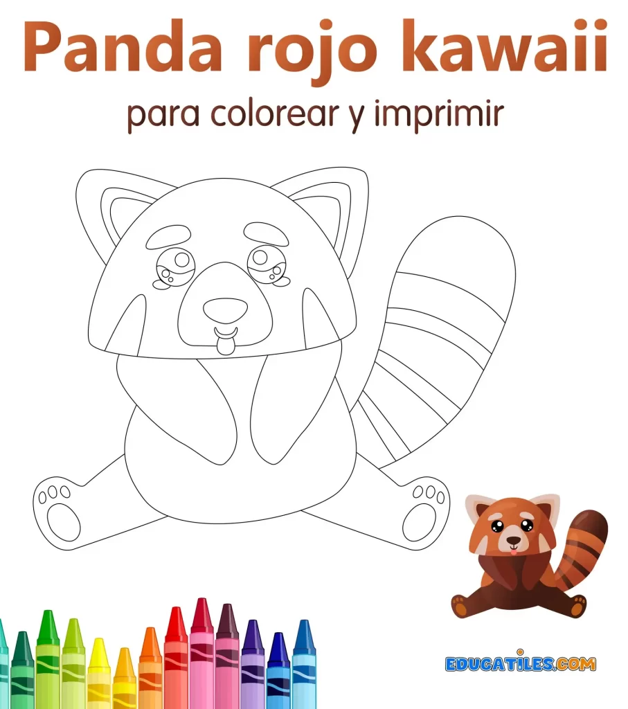 panda rojo kawaii