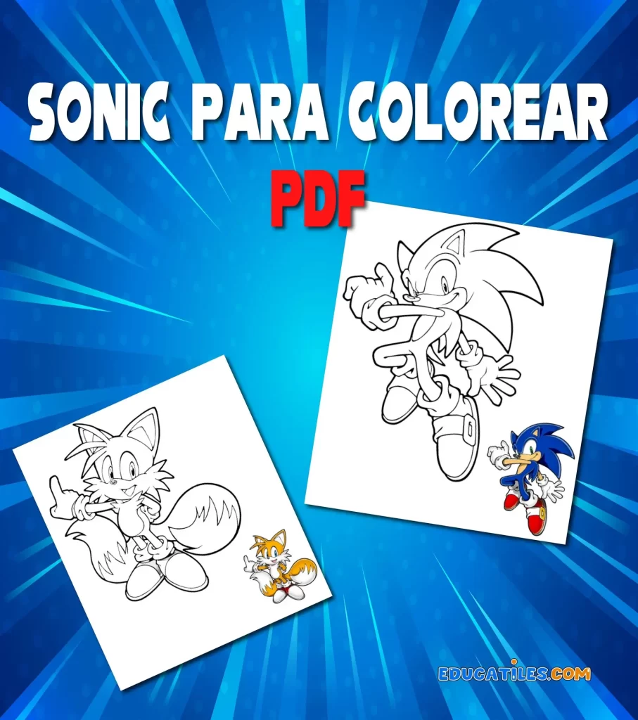 sonic para colorear pdf