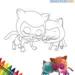 SuperKitties para colorear