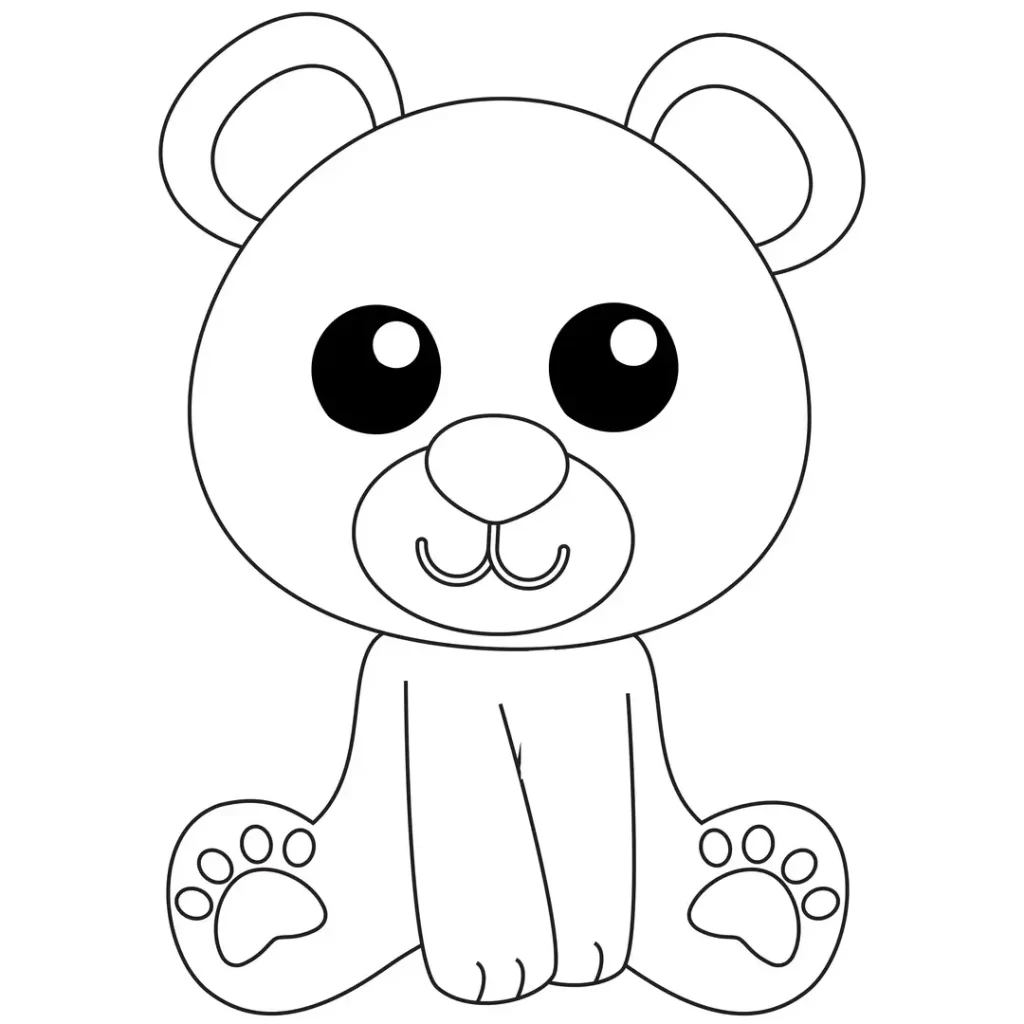 osito kawaii para colorear
