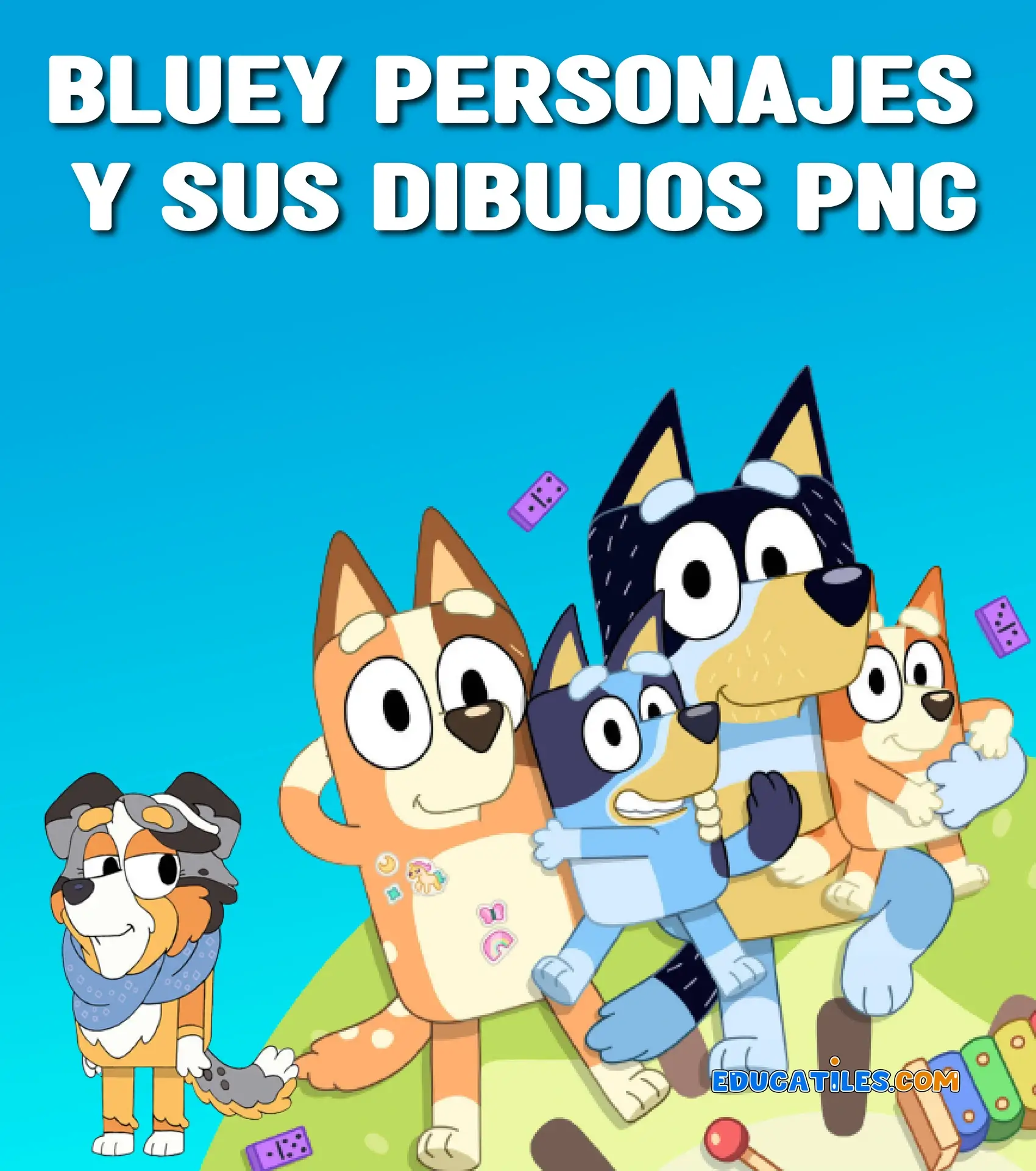 Bluey personajes y sus dibujos png - Cuentos en español, Materiales  educativos, Historias cortas para niños y Orientación familiar