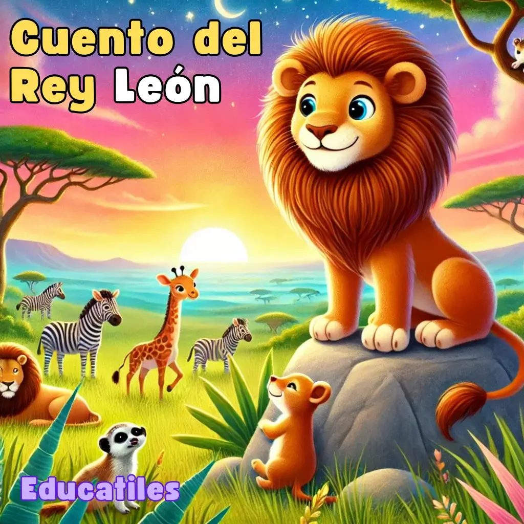 Cuento con audio del rey león para niños de 4 años