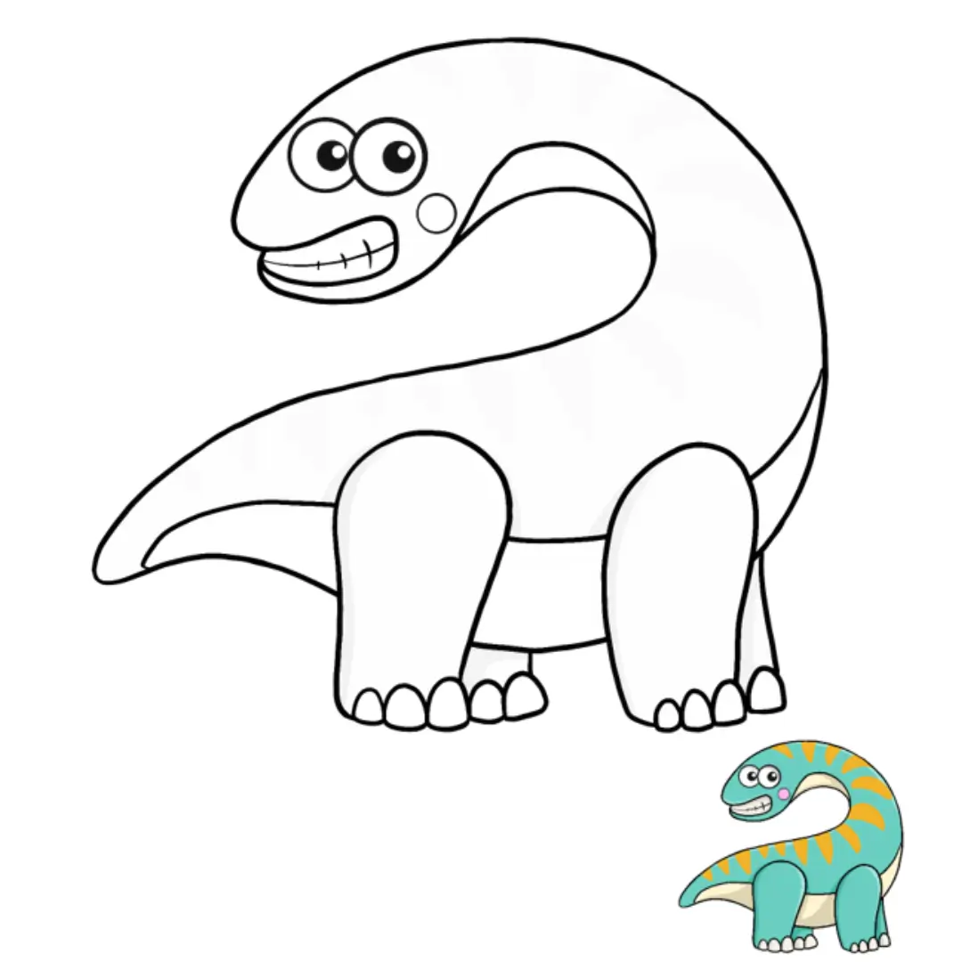 Dinosaurio para colorear pdf