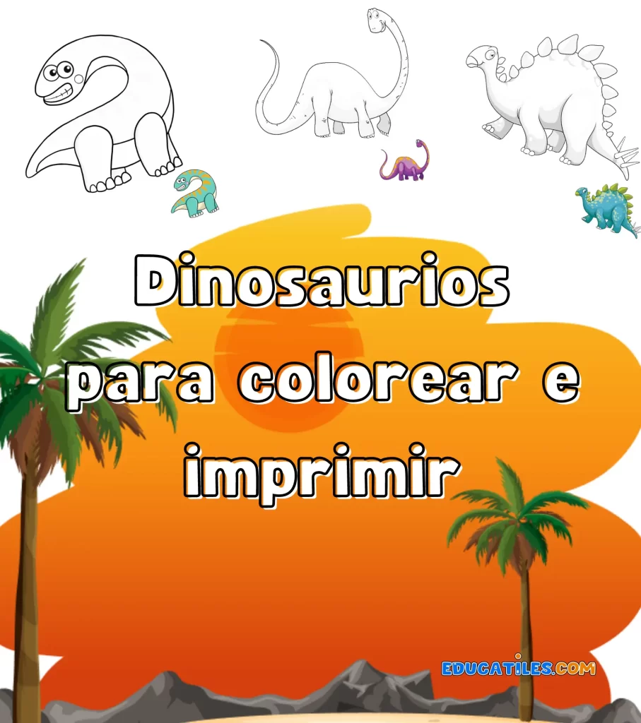 Dinosaurios para colorear e imprimir