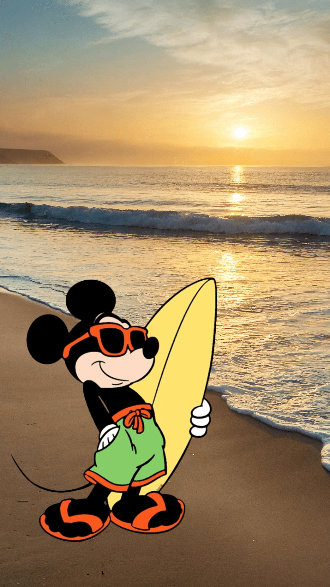 Mickey mouse en la playa