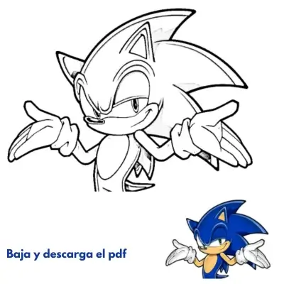 Sonic para imprimir y colorear