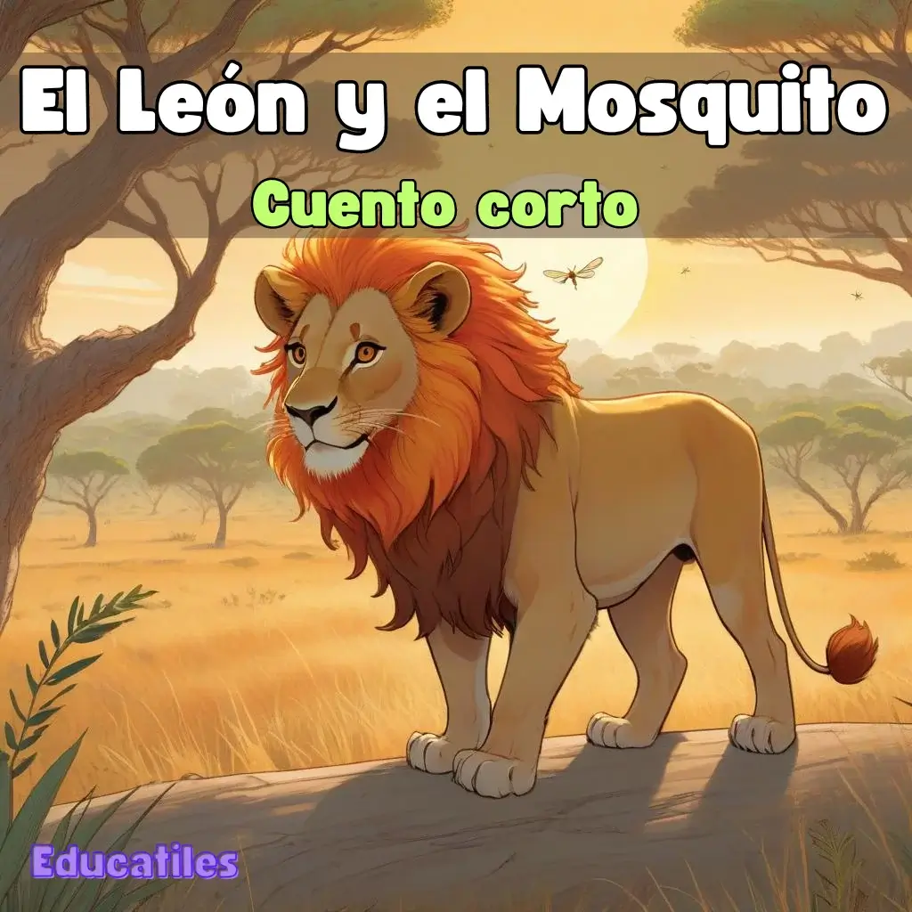 el león y el mosquito fabula
