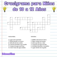 Crucigrama para Niños de 10 a 12 Años