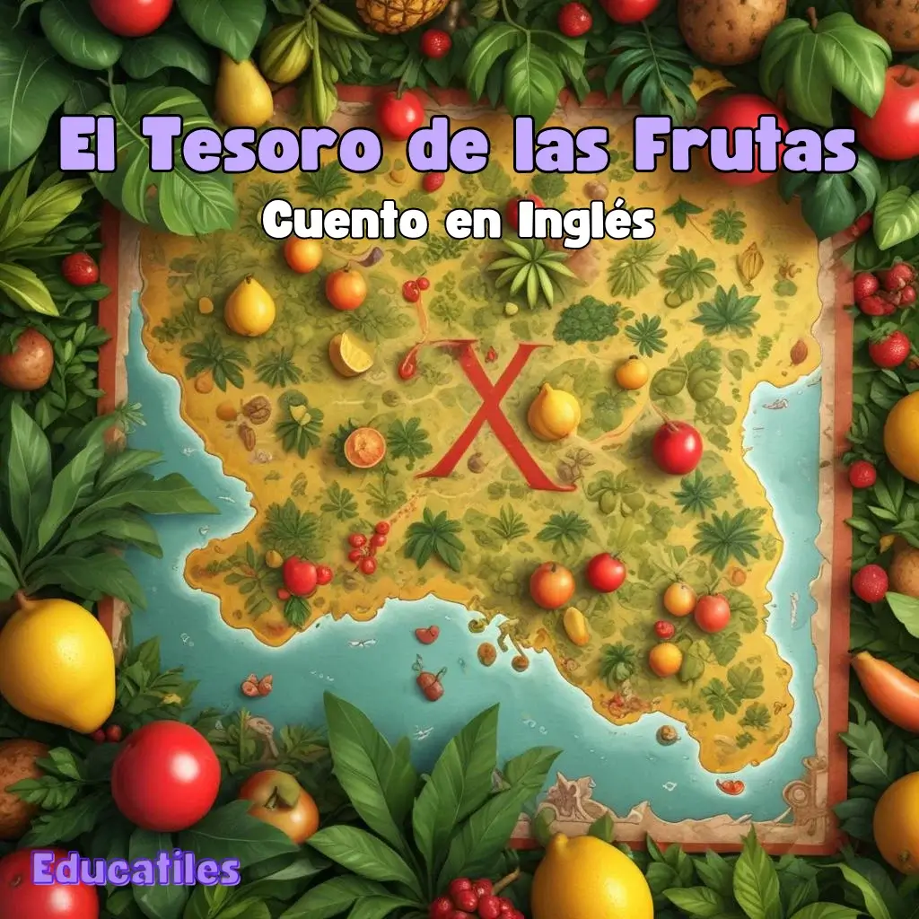 Cuentos-para-dormir-El-Tesoro-de-las-Frutas-historias-cortas-en-inglés para-niños