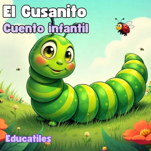 Cuento-Infantil-El-Gusanito-historia-corta-con-audio