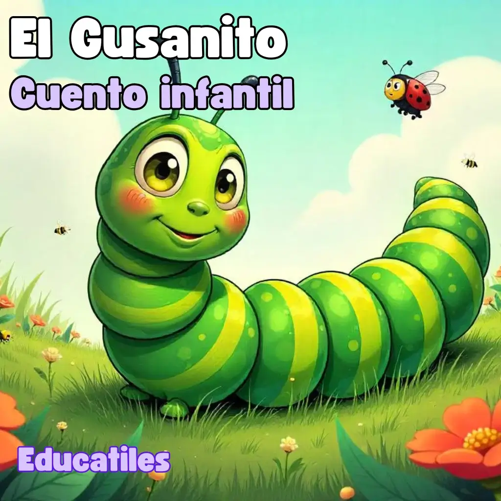 Cuento-Infantil-El-Gusanito-historia-corta-con-audio