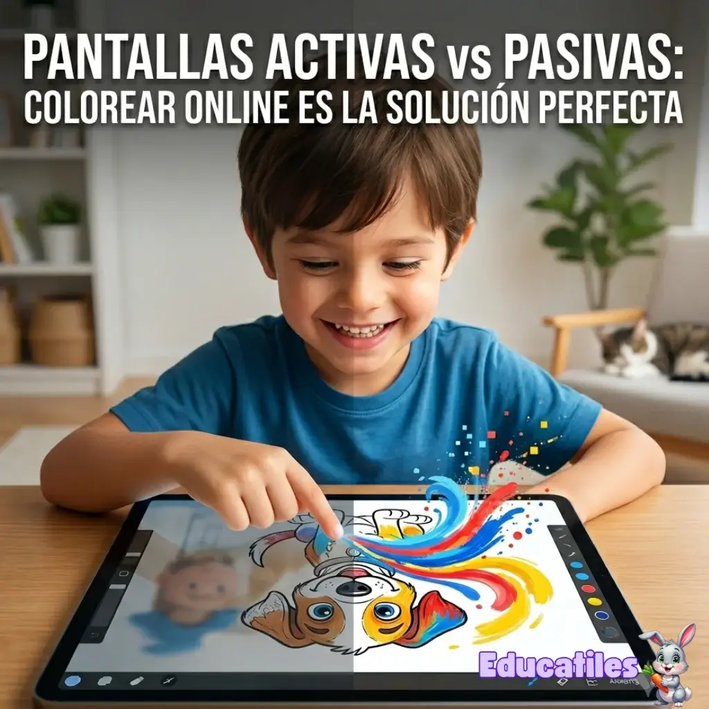 Pantallas Activas Beneficios de Colorear Online para Niños